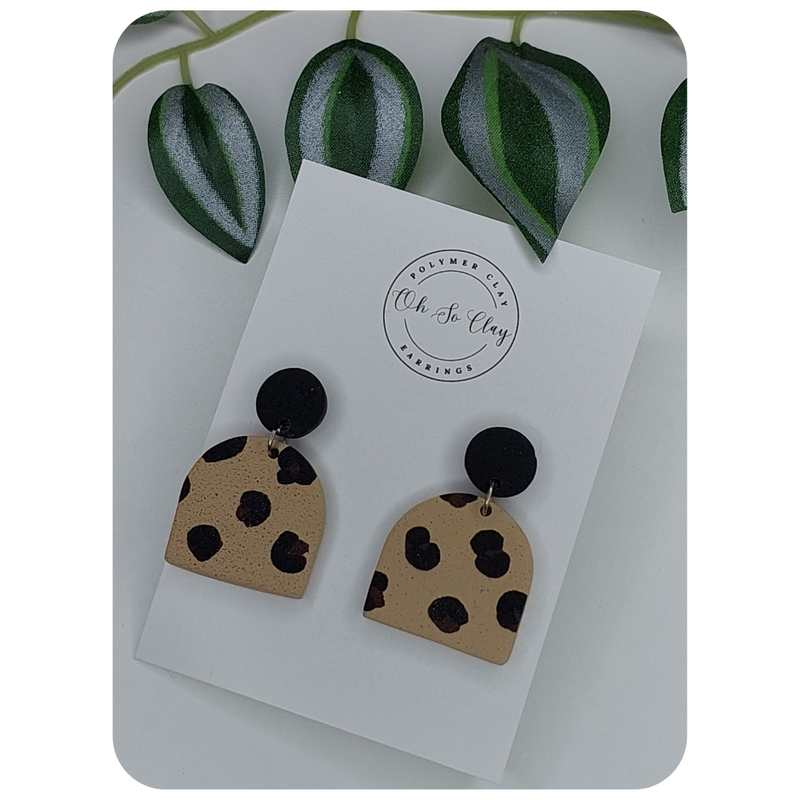 Leopard Print Drop Earrings 001