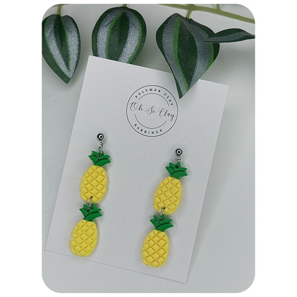 Pineapple Drop Earrings 067